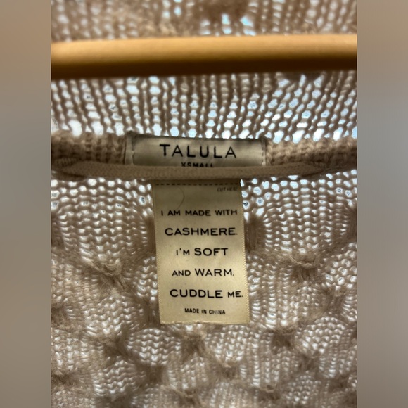Talula cashmere beige knit sweater - Picture 2 of 2